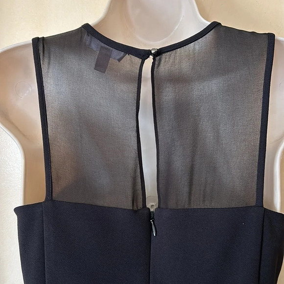 Banana Republic black mini dress with sheer top size 0P - Picture 5 of 9